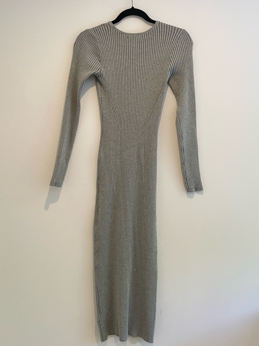 House of Harlow Ribbed Long Sleeve Midi Dress - size XS - Picture 2 of 6
